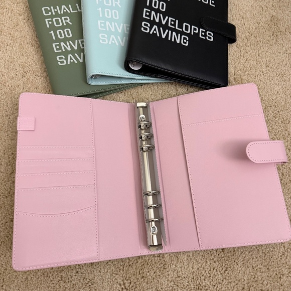 PINK 100 Money Savings Challenge A5 Money Binder Book Money Budget Book Budget - Picture 6 of 8